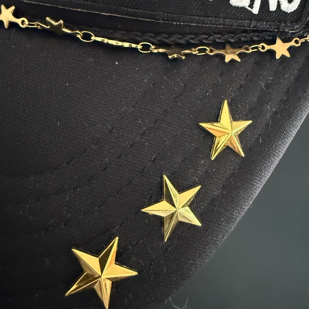 Custom Made Black Cap with Embroidered Patches *NEW WITHOUT TAGS* - Picture 14 of 16